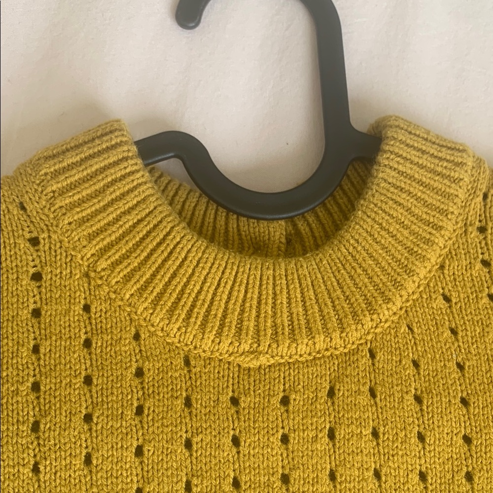 Who What Wear Yellow Ruffled Ribbed Blouse - Picture 5 of 10